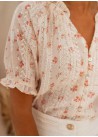 Blusa Floral Bordados Arena