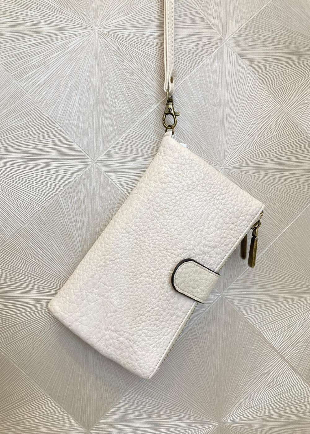 Cartera Grande Efecto Piel Plegable