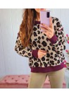 Jersey Cuello Pico Animal Print Cenefa