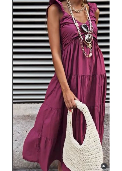 Vestido manga volante...