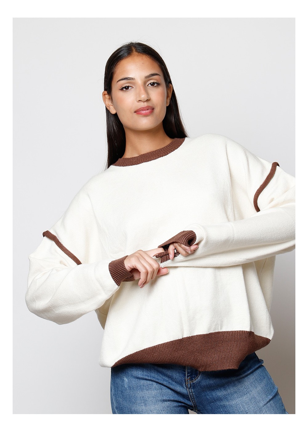 Jersey punto arena beis