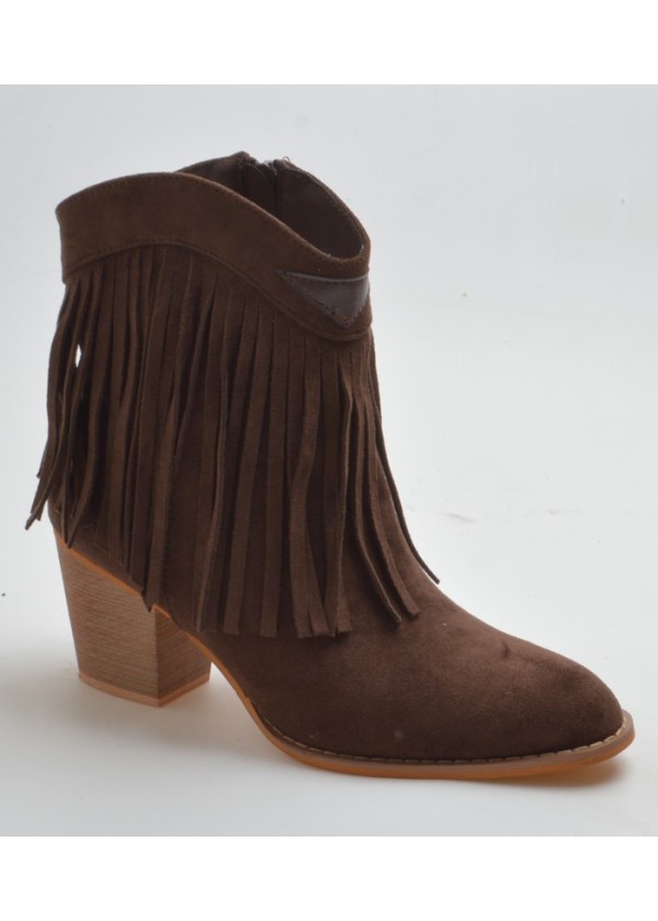 Botin flecos chocolate