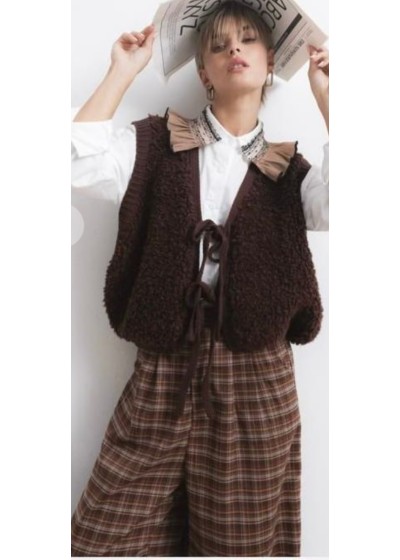 Pantalón ancho cuadros