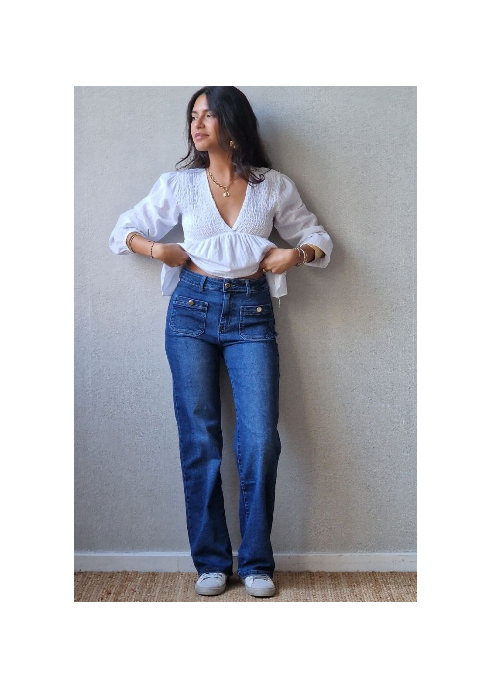 Pantalón vaquero  bolsillos delanteros