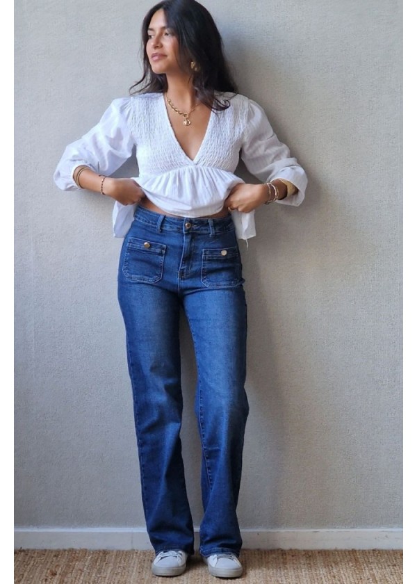 Pantalón vaquero  bolsillos delanteros