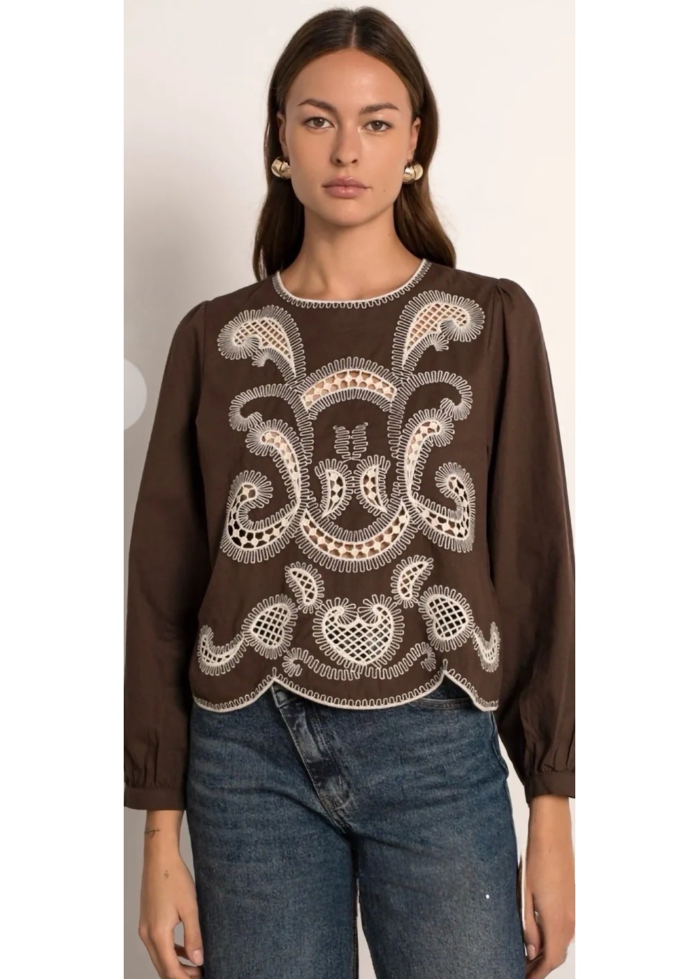 Camisa bordada ondas