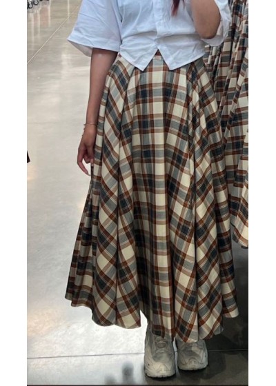Falda larga cuadros