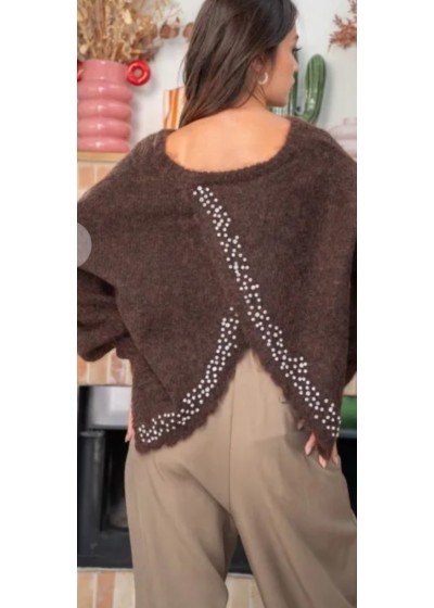 Jersey cruzado espalda brillo