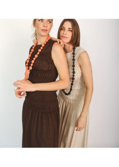 Collar bolas de seda grande