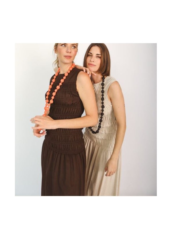 Collar bolas de seda grande