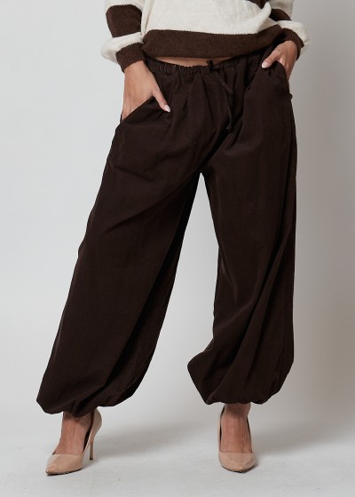 Pantalón bombacho raso liso