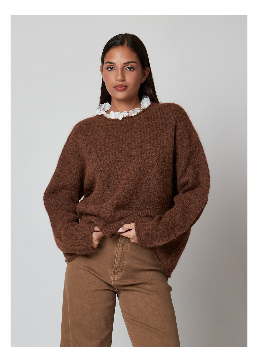 Jersey Puntilla Marron