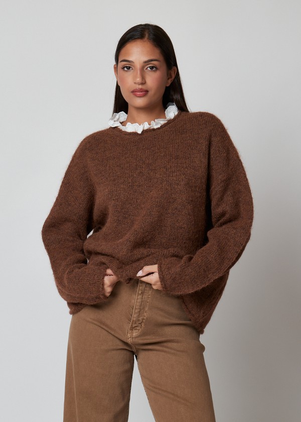 Jersey Puntilla Marron