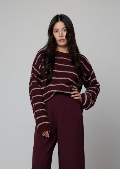 Jersey burdeos rosa texturas