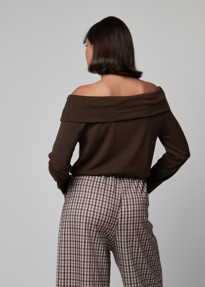 Pantalón cuadros ribete bolsillos