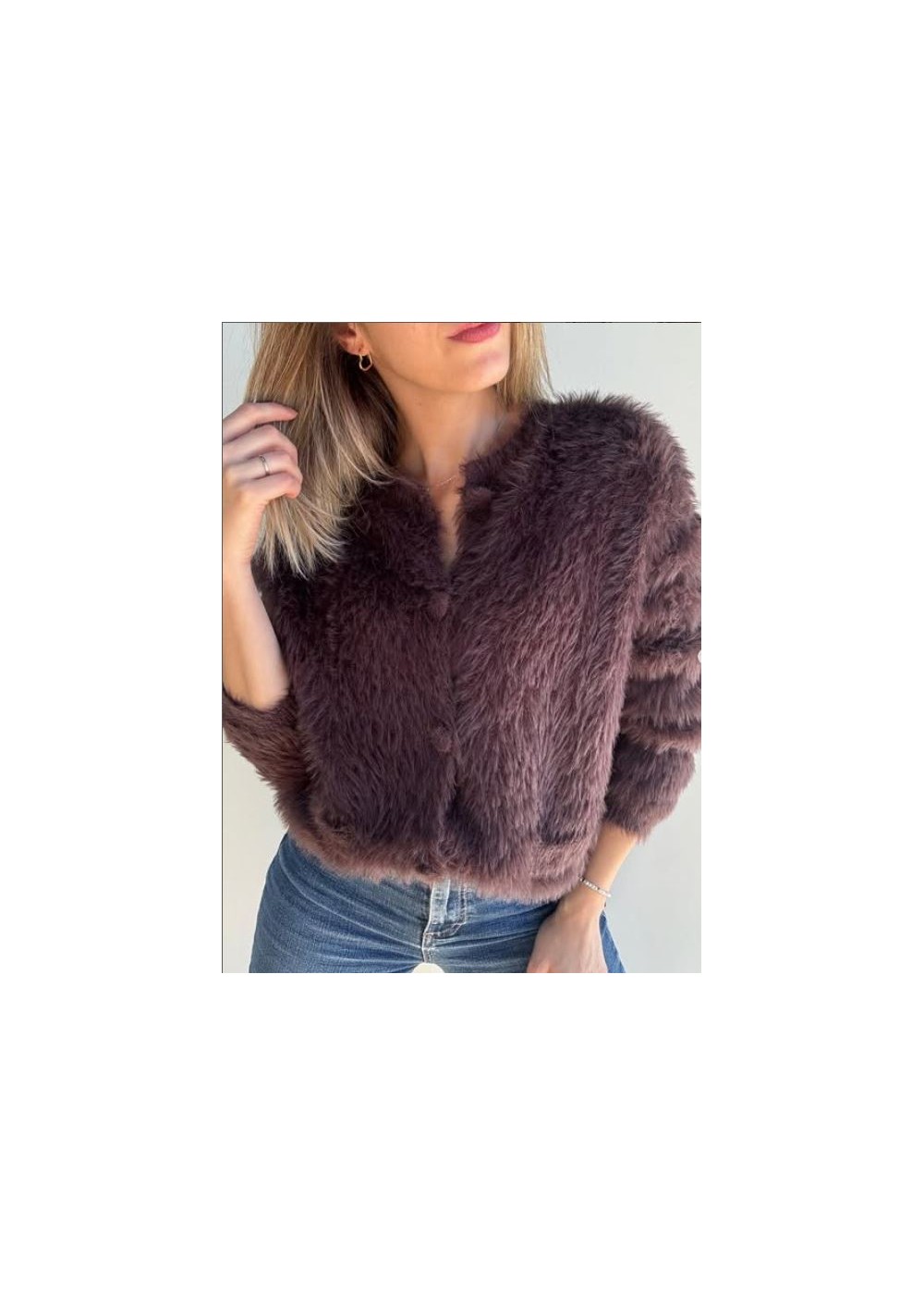 Chaquete peluche chocolate