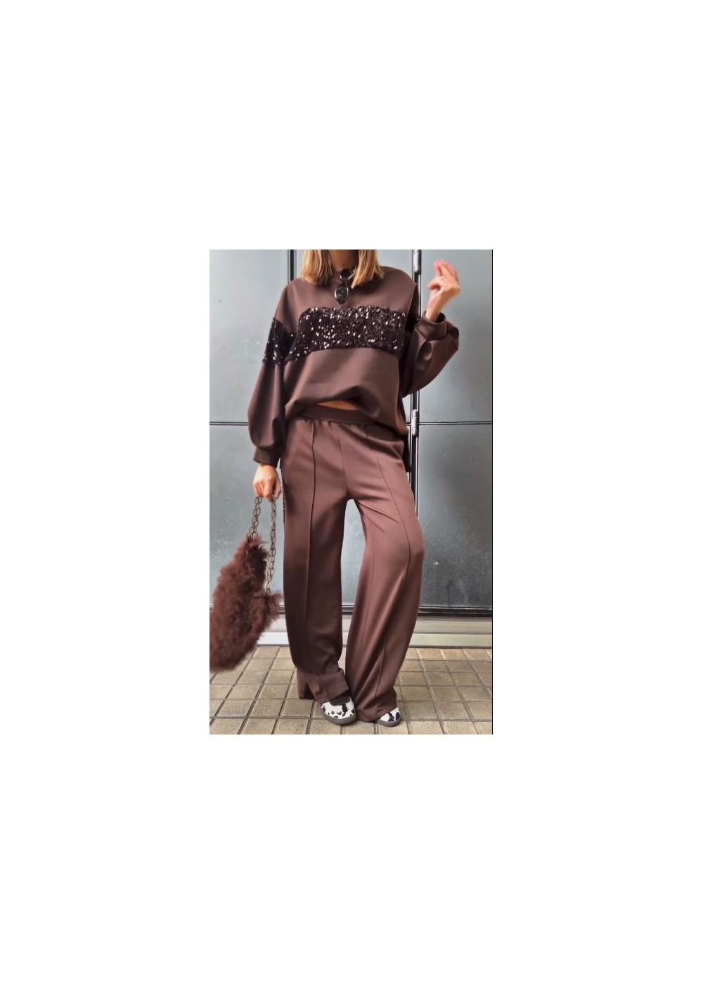 Conjunto chandal contraste brillo