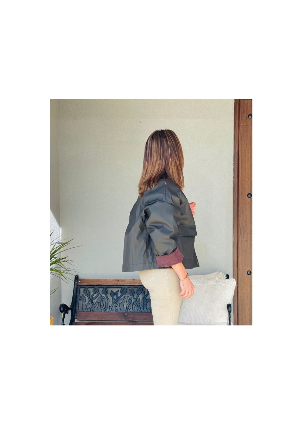 Chaqueta tipo barbour corta