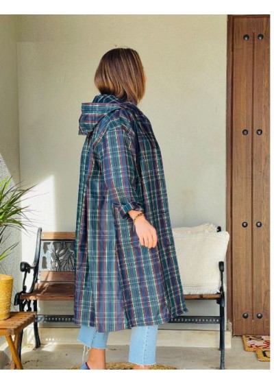 Chuvasquero cuadros largo...