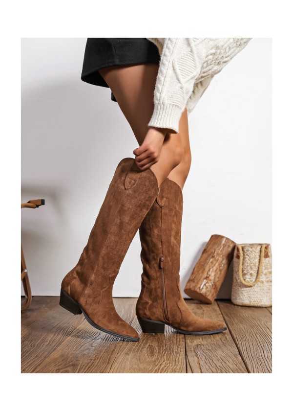 Bota campera caña alta camel