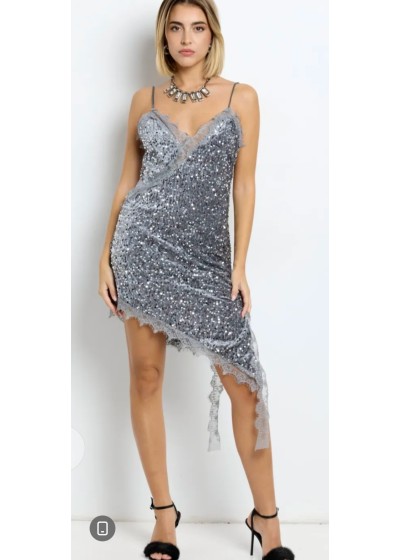 Vestido lencero asimetrico...