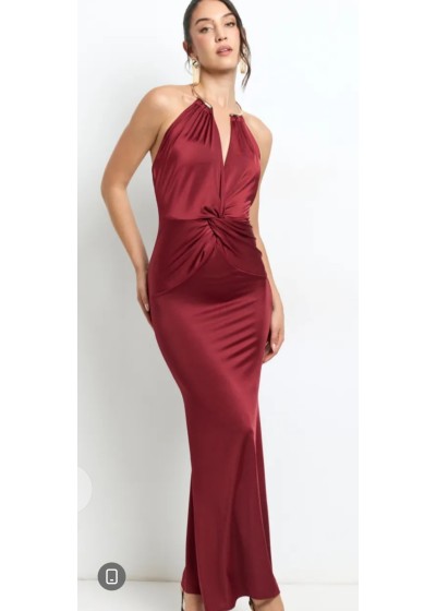 Vestido largo collar