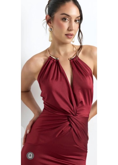 Vestido largo collar