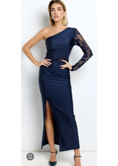 Vestido licra abertura y...