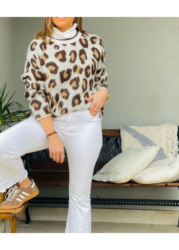 Jersey leopardo chocolate