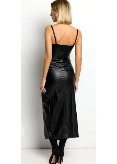 Vestido ecopiel tirante regulable