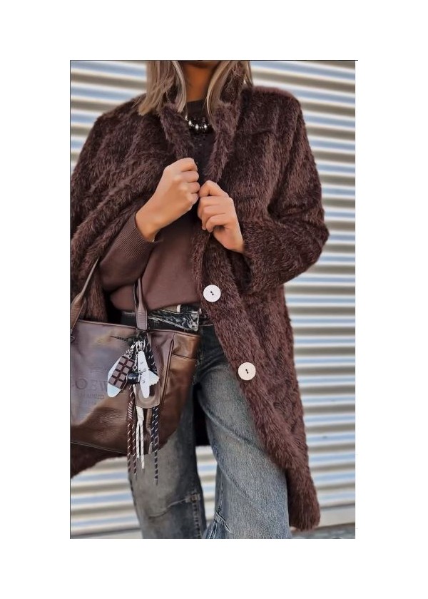 Abrigo pelo botones Joya