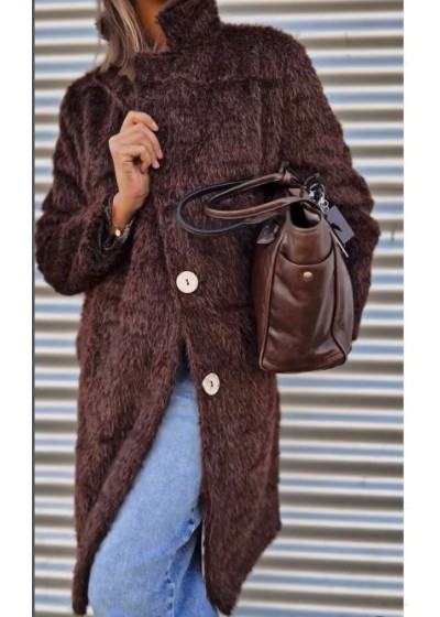 Abrigo pelo botones Joya