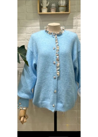 Jersey/chaqueta ribete estampado