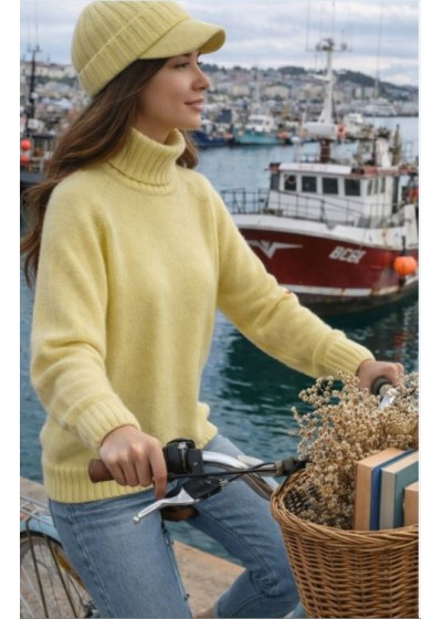 Jersey básico cuello chimenea