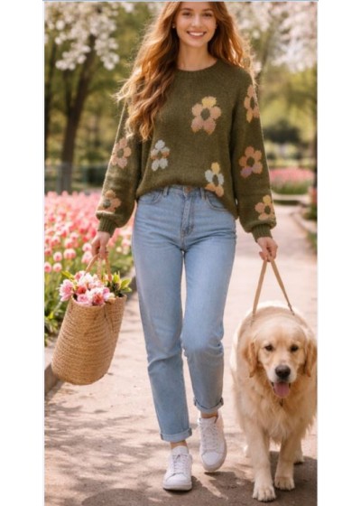 Jersey estampado flor