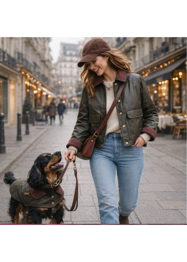 Chaqueta tipo barbour corta