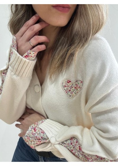 Chaqueta abertura estampada...