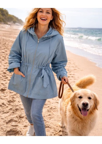 Chuvasquero oversize lazos...