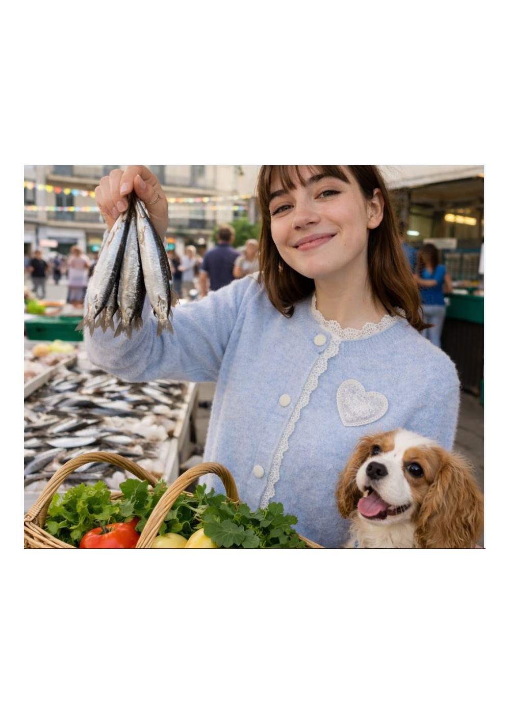 Chaqueta botones forrados puntillas  corazon