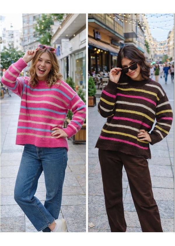 Jersey rayas multicolor