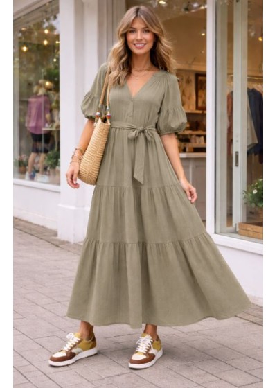 Vestido largo manga...