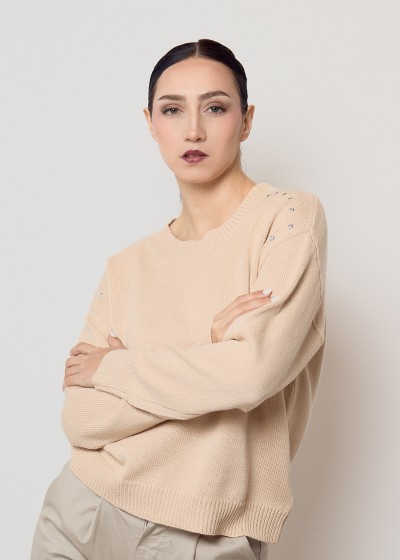 Jersey manga larga perlé...