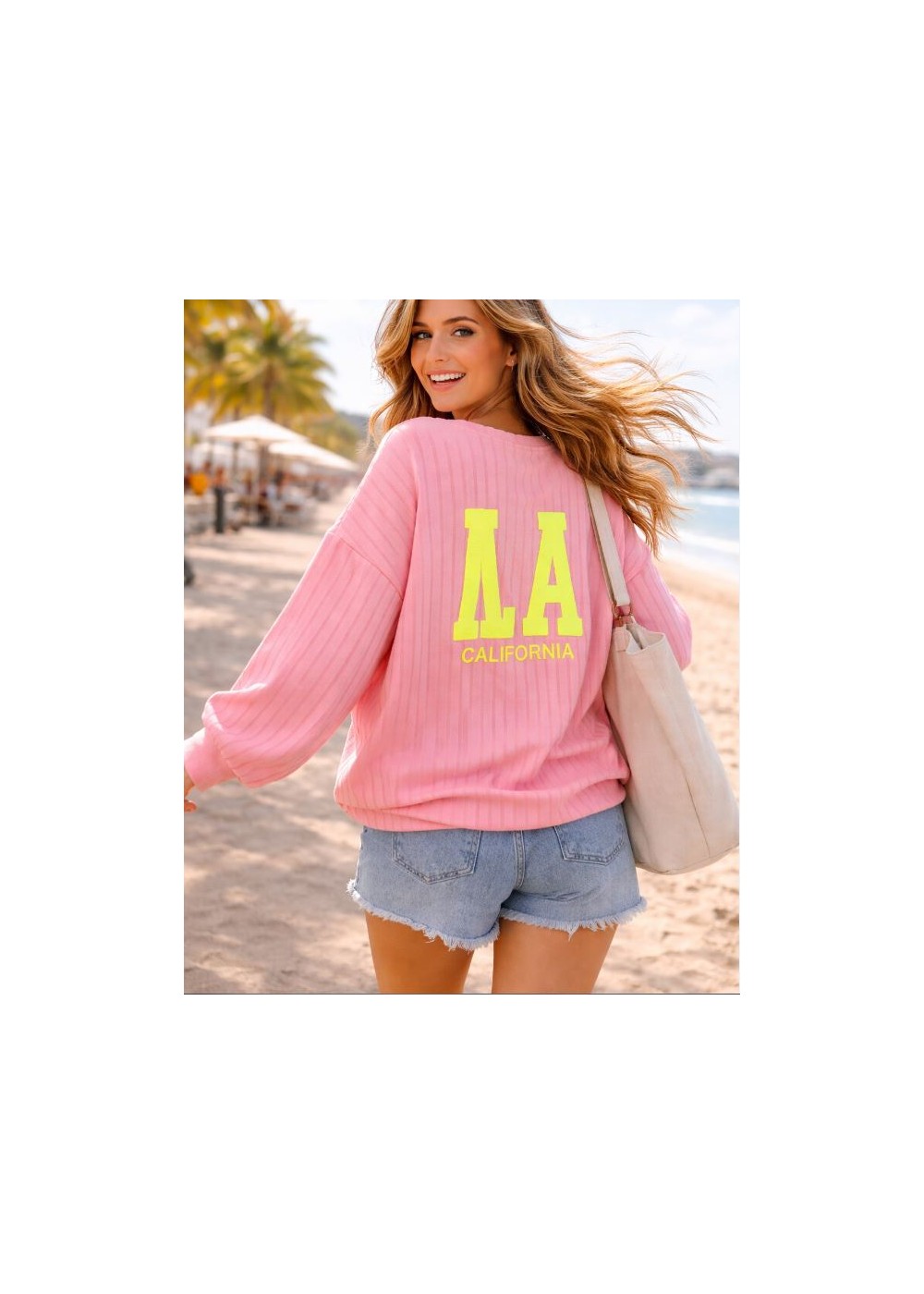 Sudadera LA CALIFORNIA rosa lila