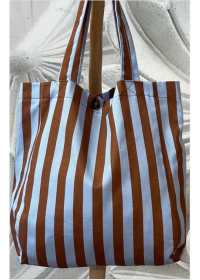 Tote bag rayas AZUL CHOCO...