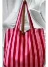 Tote bag raya TOMATE ROSA (bolsillo-botón)