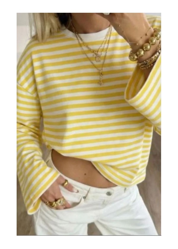 Camiseta raya manga larga