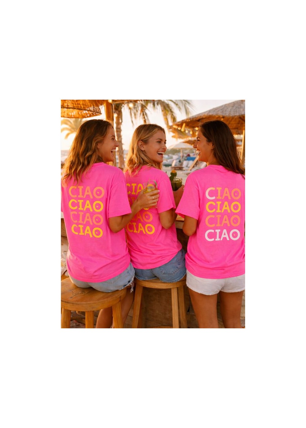 Camiseta CIAO contraste colores fluor