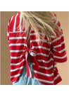 Sudadera roja rayas y lazo espalda
