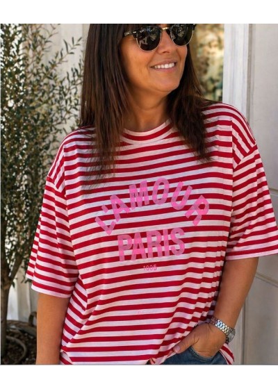 Camiseta manga francesa...