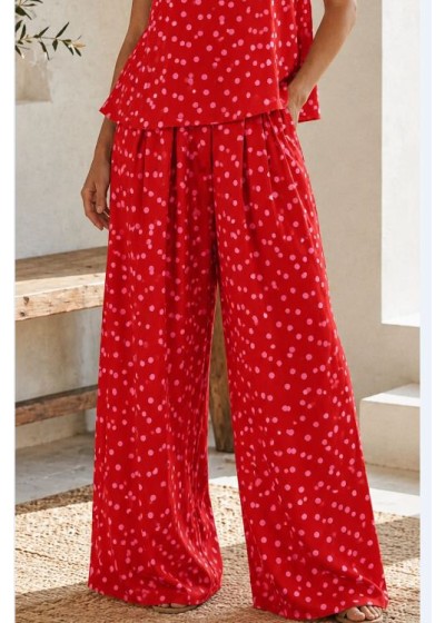 Pantalón rojo goma cintura